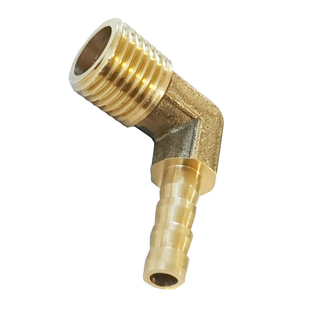 4 Units 90 Degree Male Elbow Barbed Hose Tail Pipe Gas Fittings