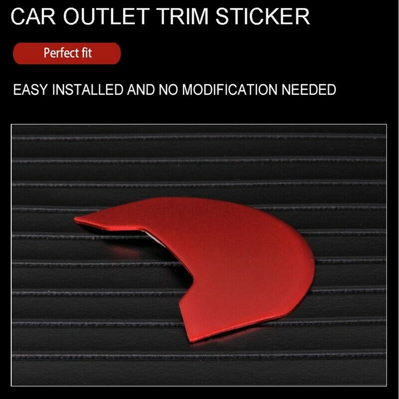 6X Aluminium Car Dashboard Trim AC Air  Vent Outlet Cover  Circle TriY2