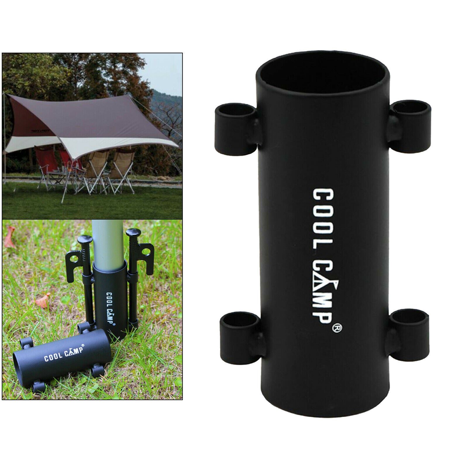 2X Solid Canopy Pole Holder Awning Rod Support Stand Outdoor Windproof Support