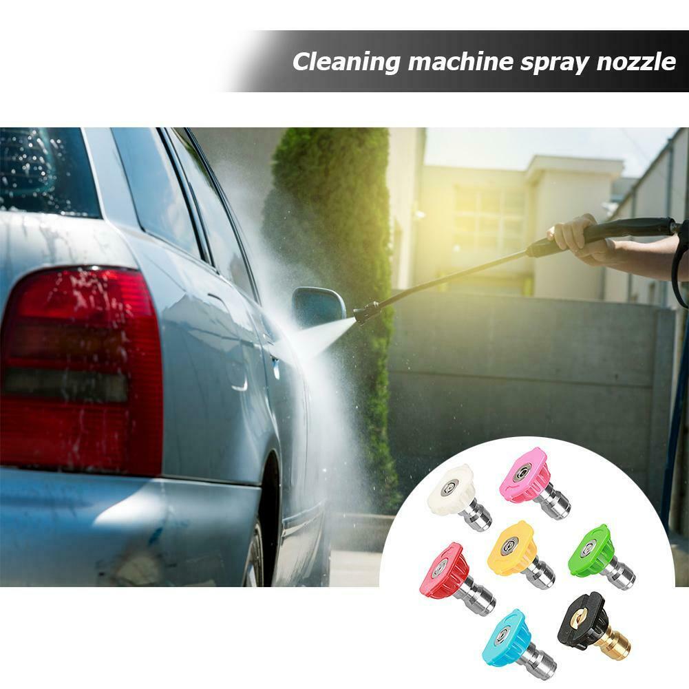 7pcs 1/4 inch High Pressure Washer Car Jet Lance Spray Nozzles Tip 7 Color @