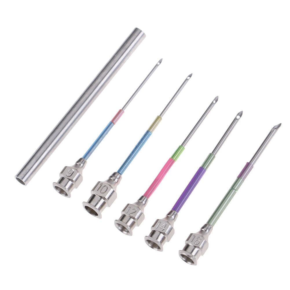 5Pcs Embroidery Stitching Punch Needle Sewing Tool With Needle Bottle DIY.l8