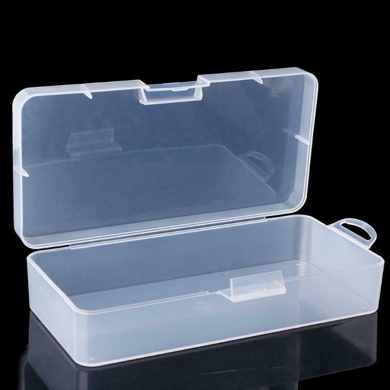 Rectangular Plastic Clear Storage Box Jewelry Parts Container Case Organizer