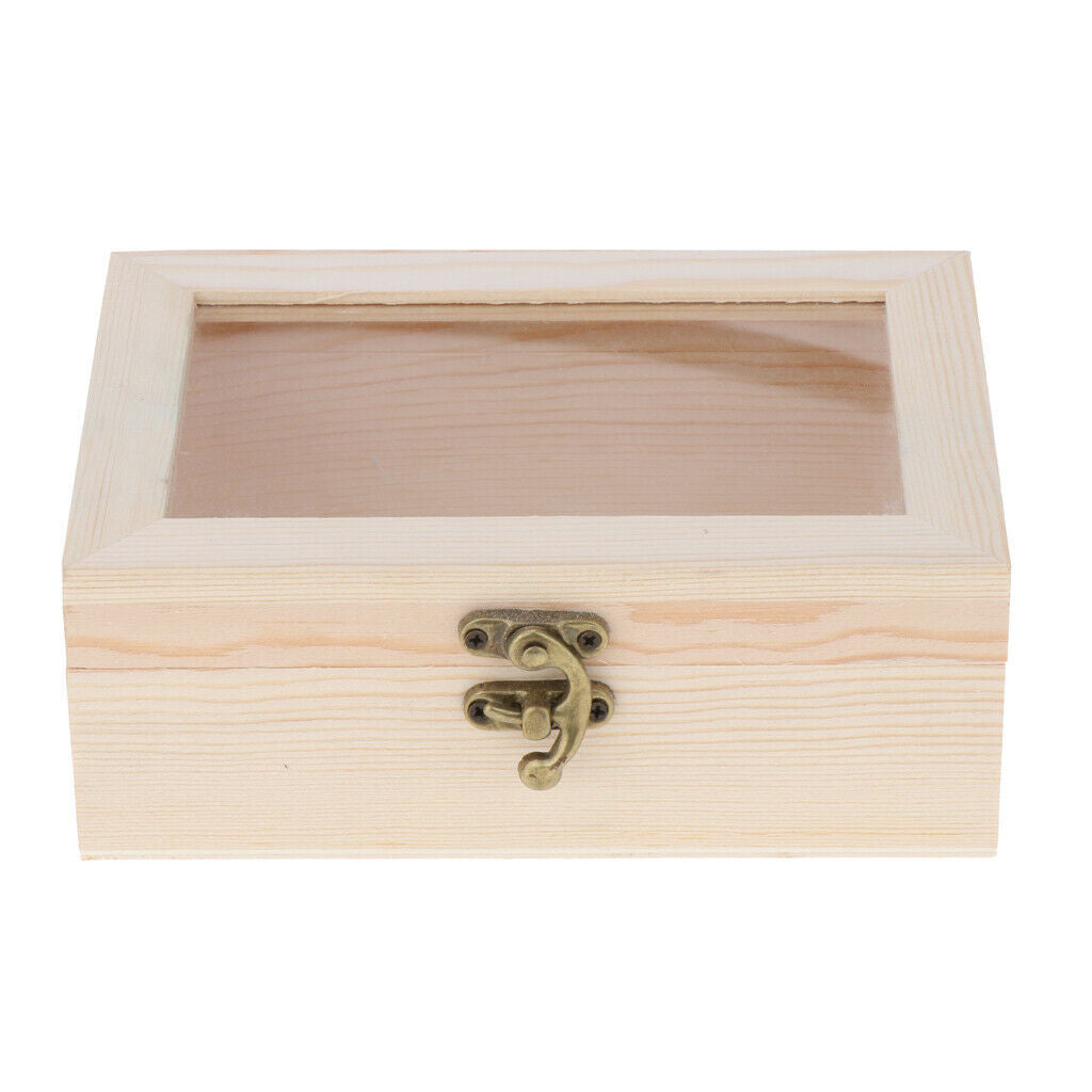 2Pcs Practical Wooden Jewelry Case Jewerly Holder Women Gift Earring Necklace