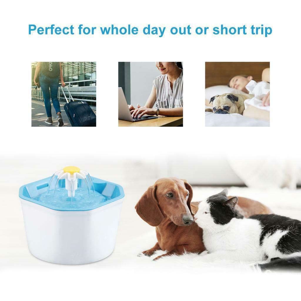 Pet Water Fountain 54oz/1.6L Automatic Fountain Dog Water Dispenser for Pets