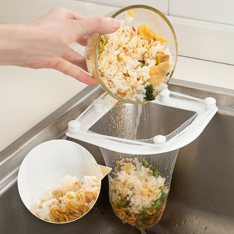 Kitchen Triangular Sink Strainer Drain Vegetable Fruit Drainer Basket Cup.l8