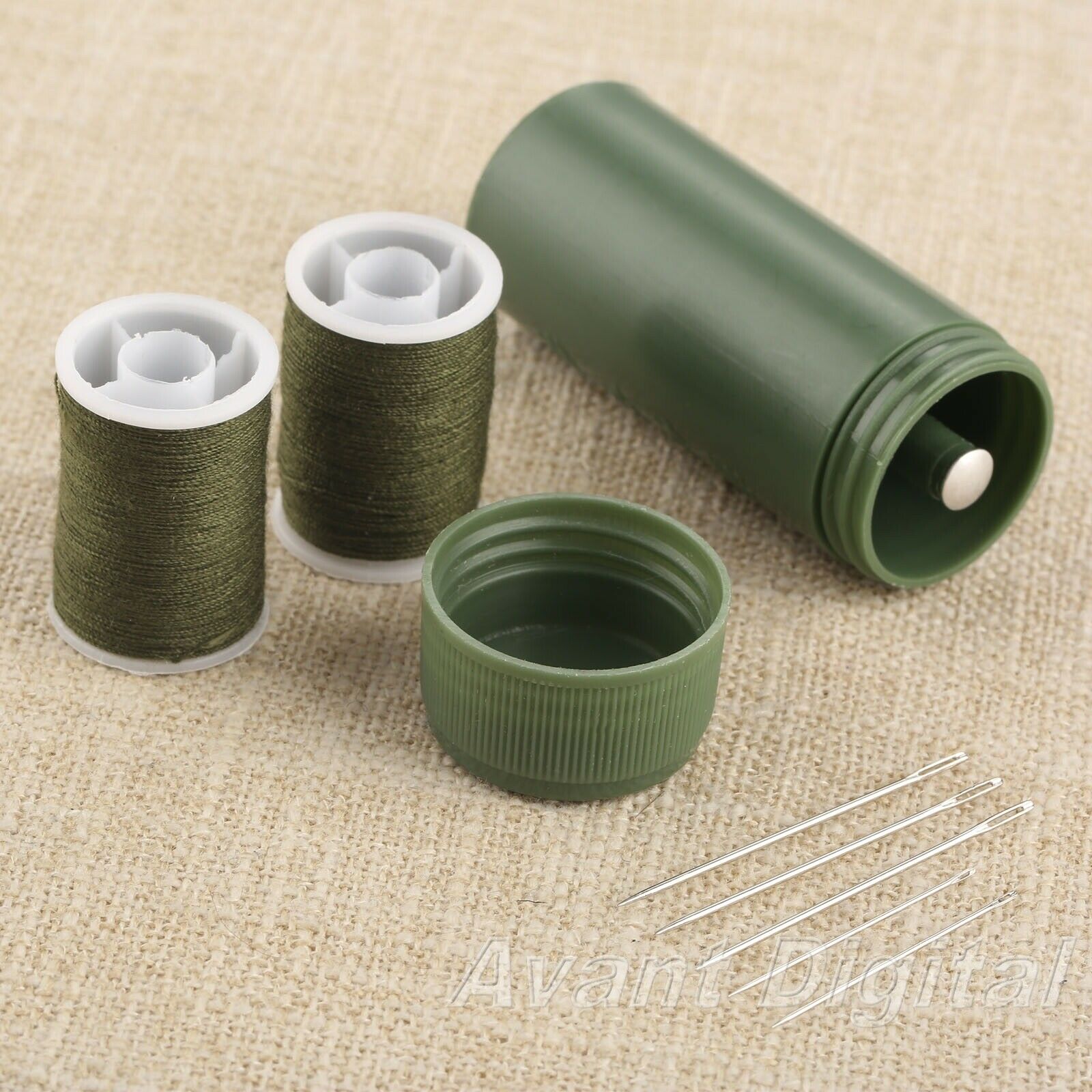 Portable 3 in 1 Mini Travel Household Sewing Kit Tube Needles Spools 6.7*2.5cm