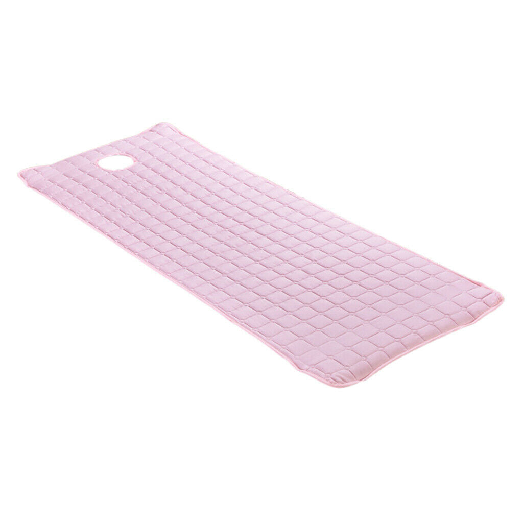 Pink Massage Bed Mattress Sheet with Face Cradle Cushion Pillow Pad Set