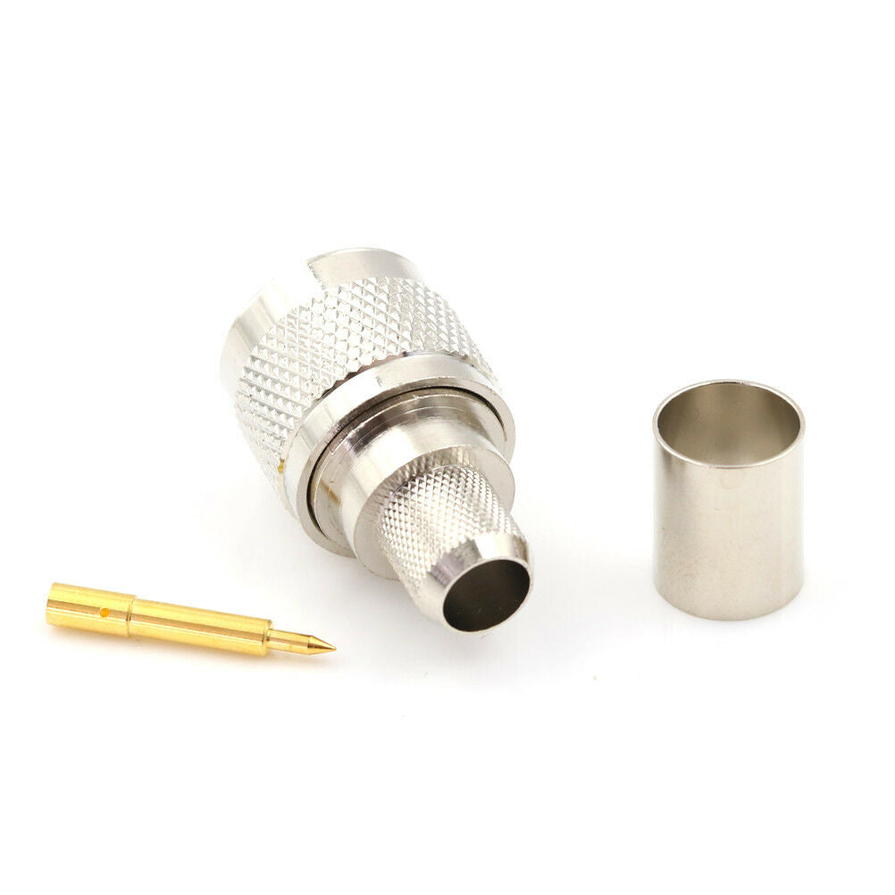 New N-Type Crimp Plug Male Cable Straight RF Connector For LMR400 RG.l8