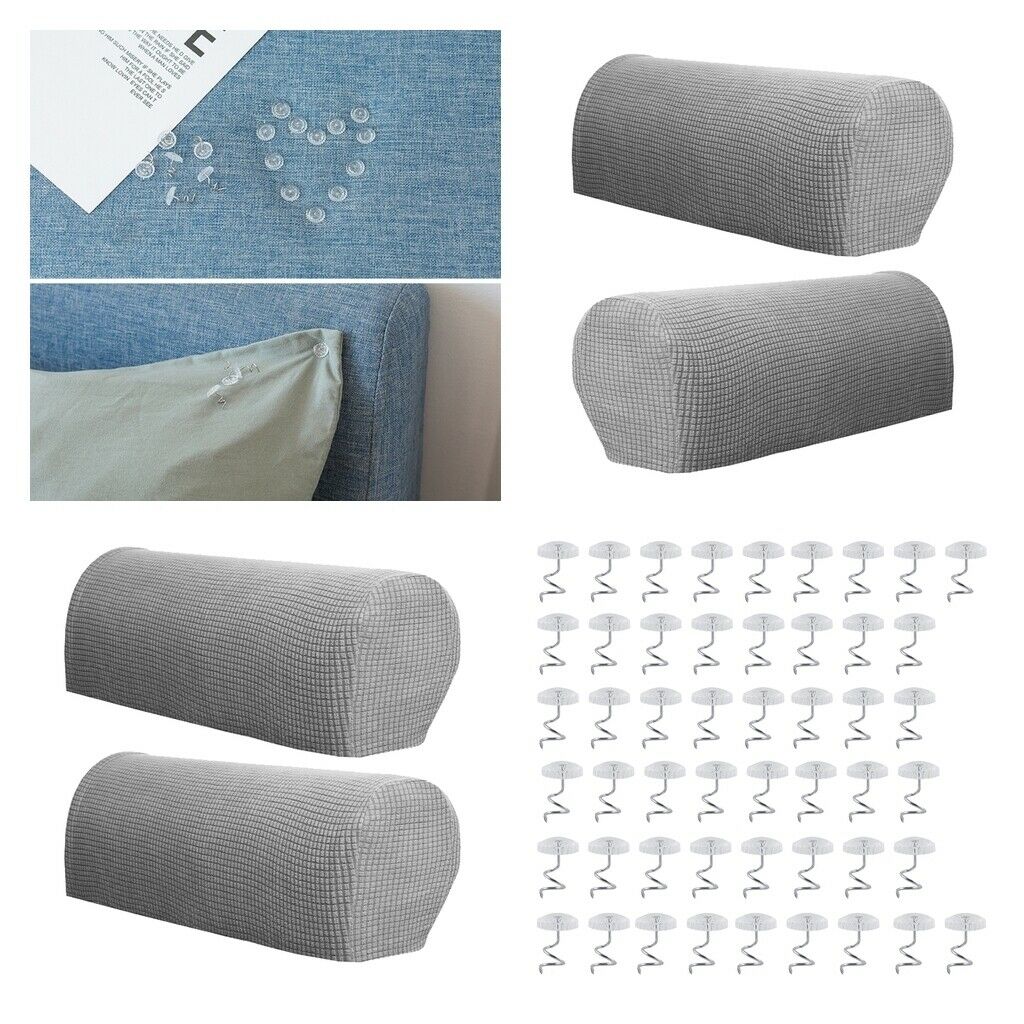 Sofa Armrest Cover Couch Arm Cover Light Gray with 50 Pieces  Pins