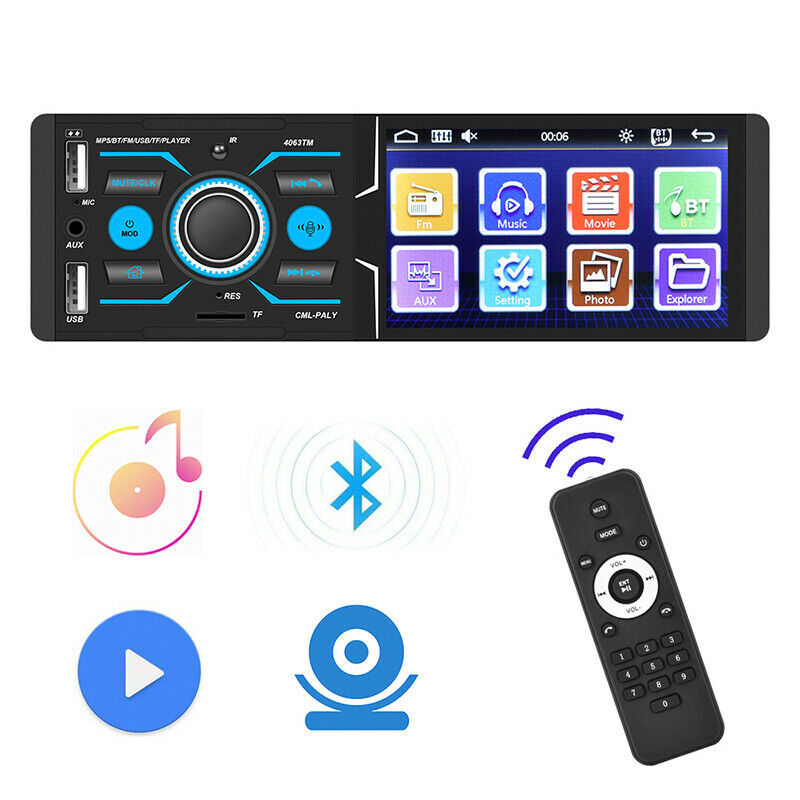 4.1 inch High Definition Car Bluetooth Touch Screen Player With Smart Voice IPS