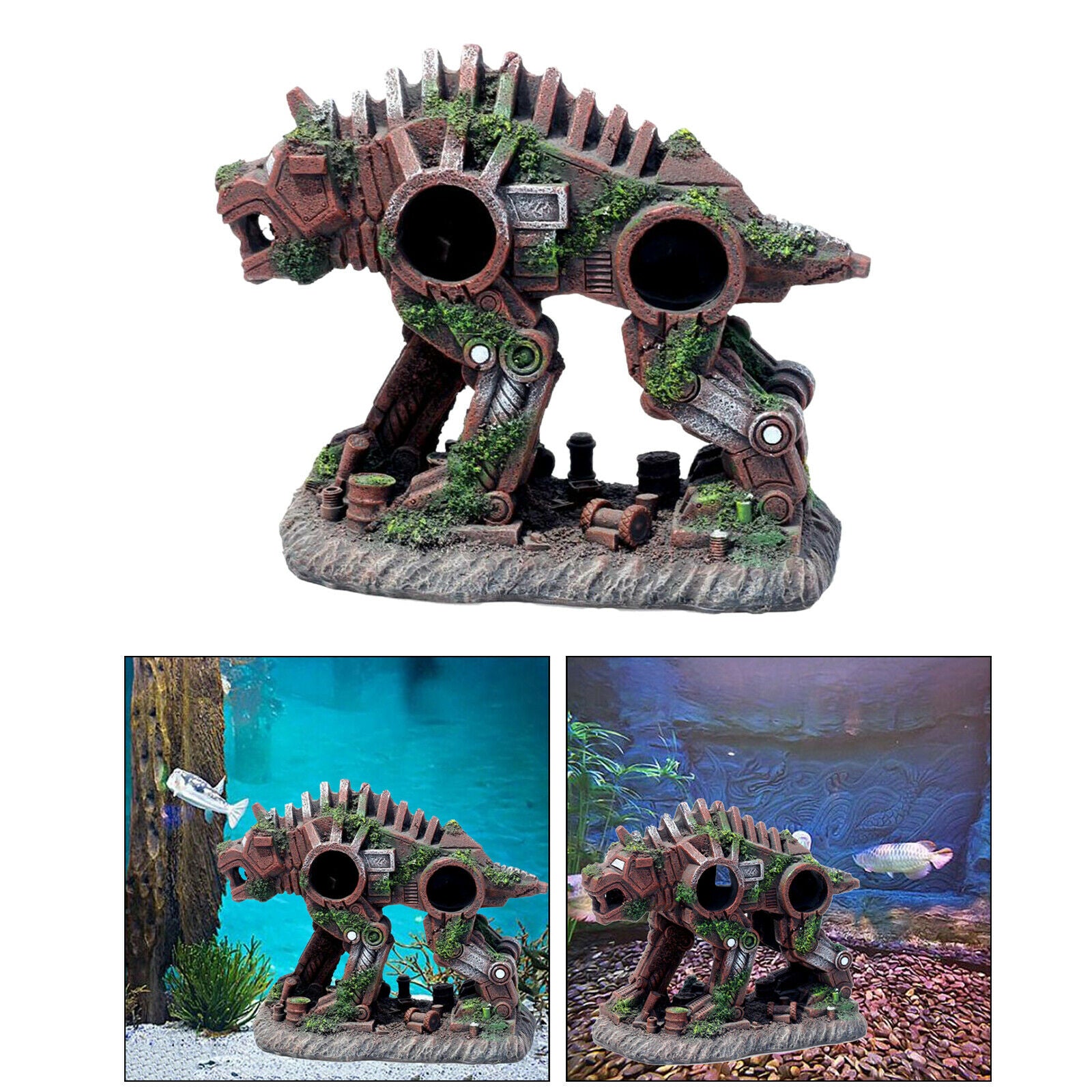 Aquarium Ornament Dog Fish Tank Artificial Hiding Cave Background Non-Fading