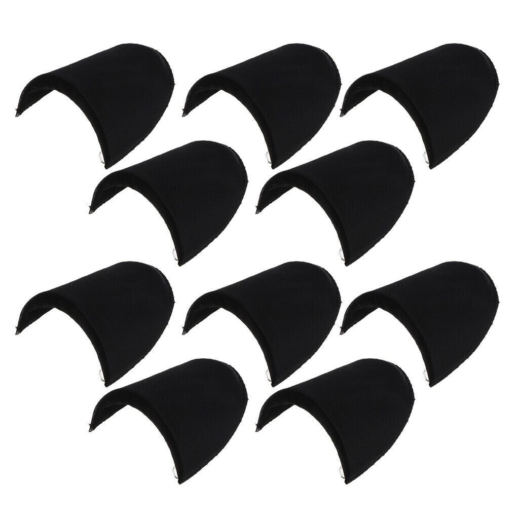 Prettyia 5 Pairs Sponge Shoulder Pads 13mm Thickness Black