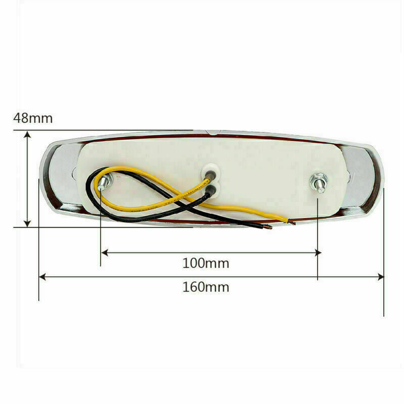 10x 12LED Side Marker Amber Lights for Peterbilt Cab Sleeper Freightliner Truck