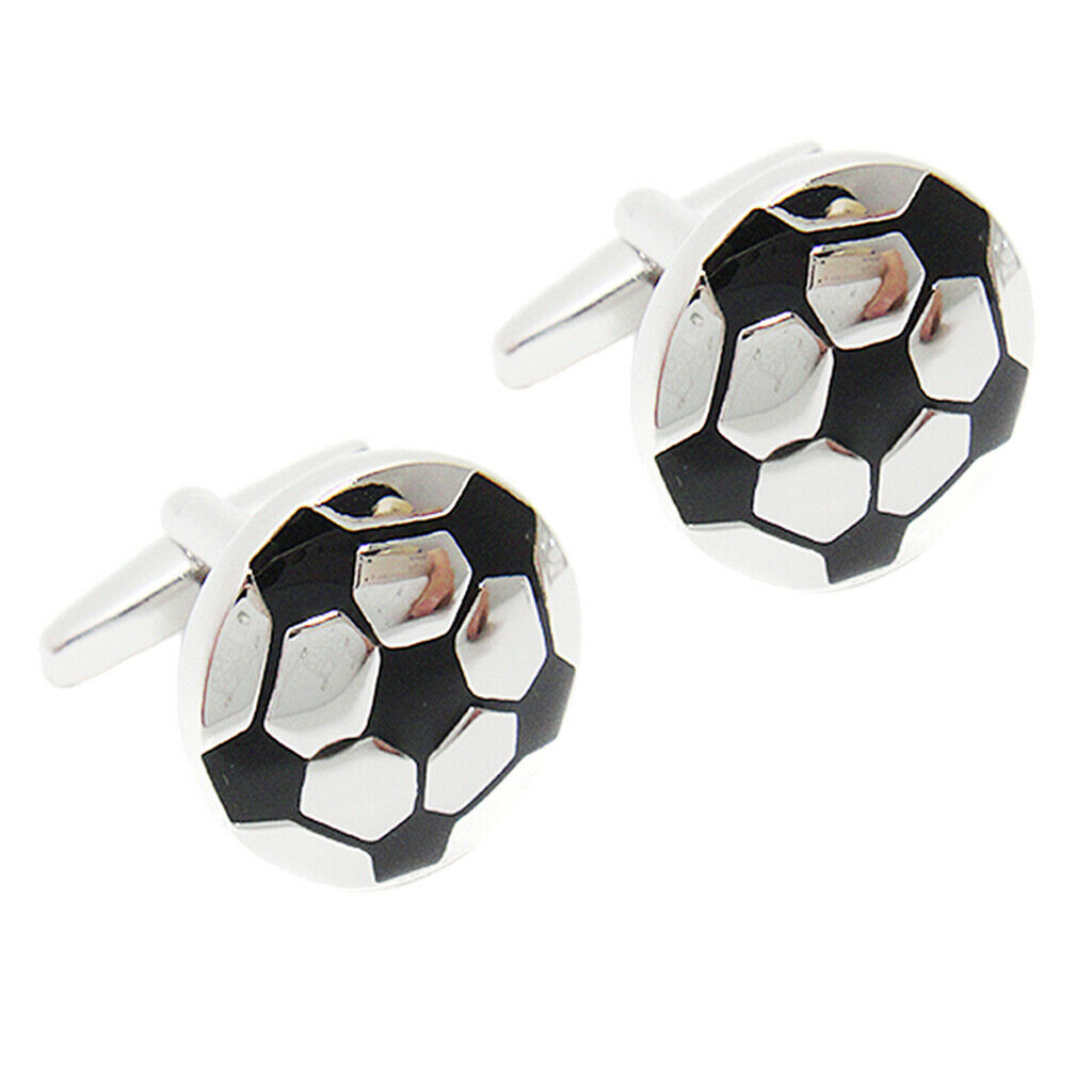 Fashion Football Style Brass Business Cufflinks Wedding Party Festival Gift