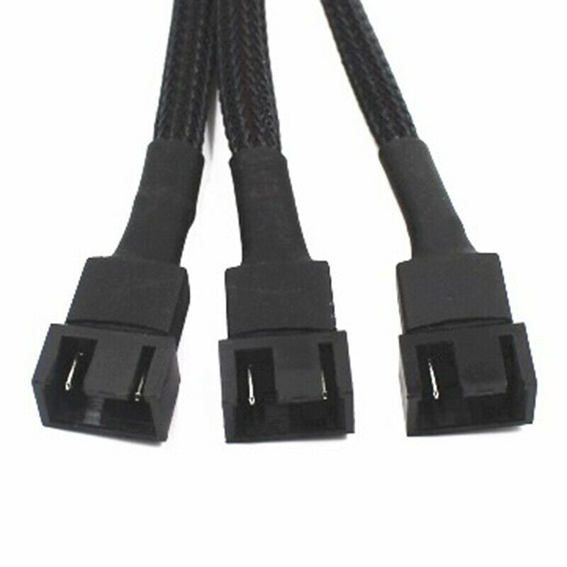 1PC 3pin Fan Sleeved Extension Splitter Hub Cables Motherboard CPU 3 pin .l8