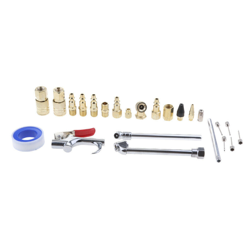 24 Piece Air Tool Compressor Blow Gun Chuck Pneumatic Accessories Kit