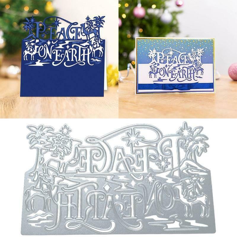 Peace on Earth Metal Cutting Dies Stencil DIY Scrapbooking Album Paper Card Mold