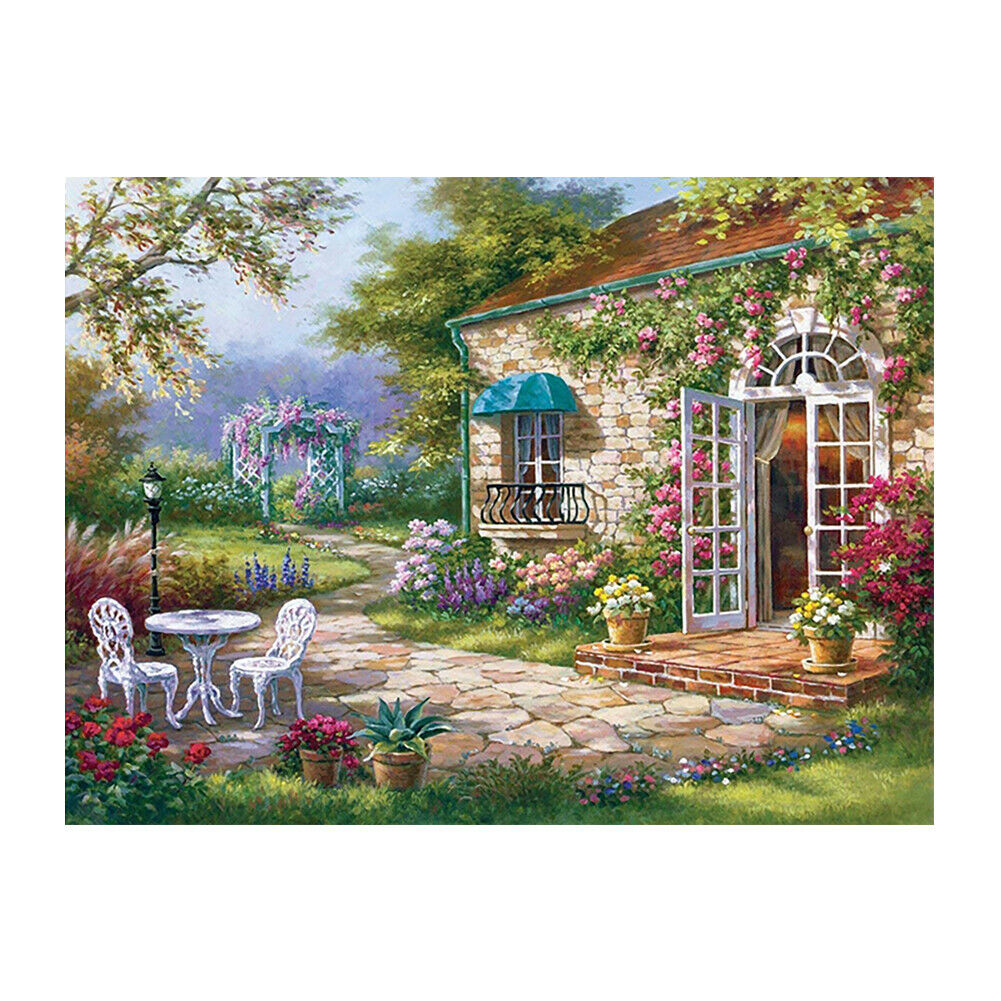 5D DIY Full Drill Diamond Garden Painting Cross Stitch Kits Art Wall Decor HN US