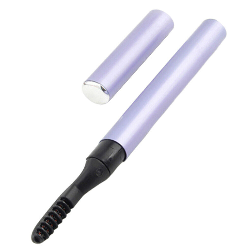 Fast Heating Mini Electric Eyelash Curler Long Lasting Eyelashes Comb Brush