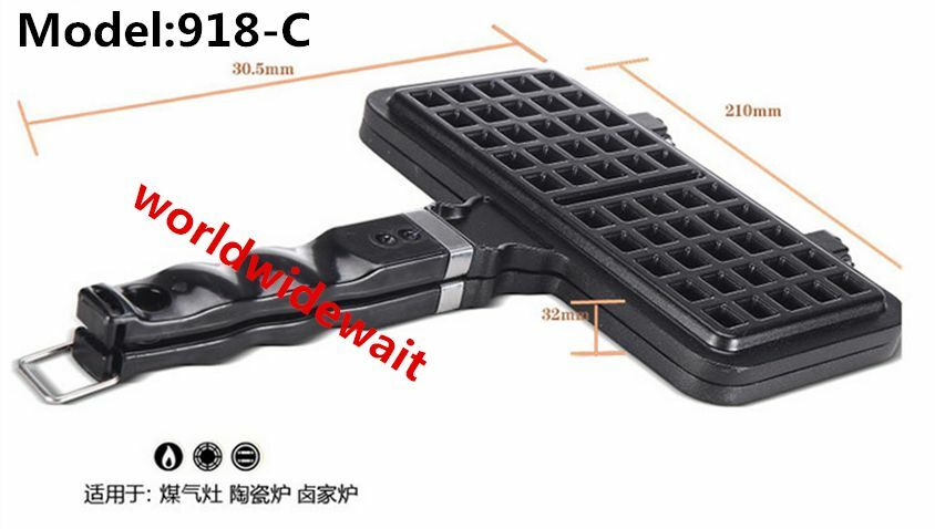 New Kitchen Craft Sandwich Heating Waffle Maker Stove Top Griddle Iron 918-C