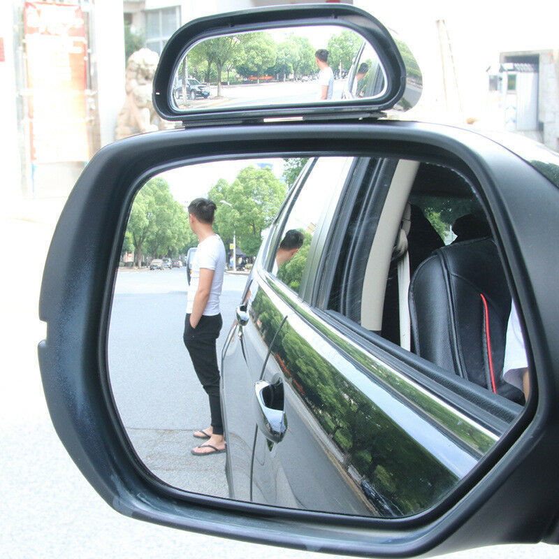 2PCS Car SUV Rearview Mirror Blind Spot Side Wide Angle View HD Glass Universal