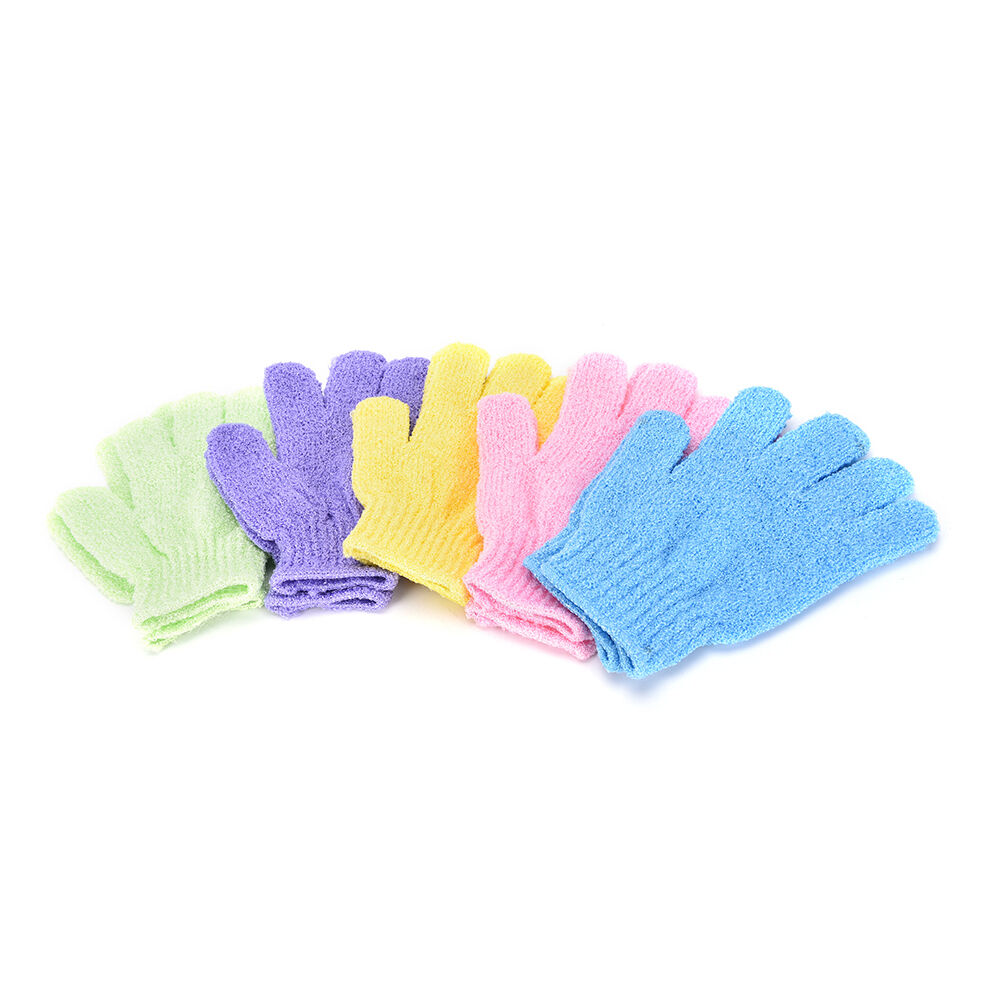 New FashionFive fingers bath gloves nylon bath bath towel strong exfoliating DD