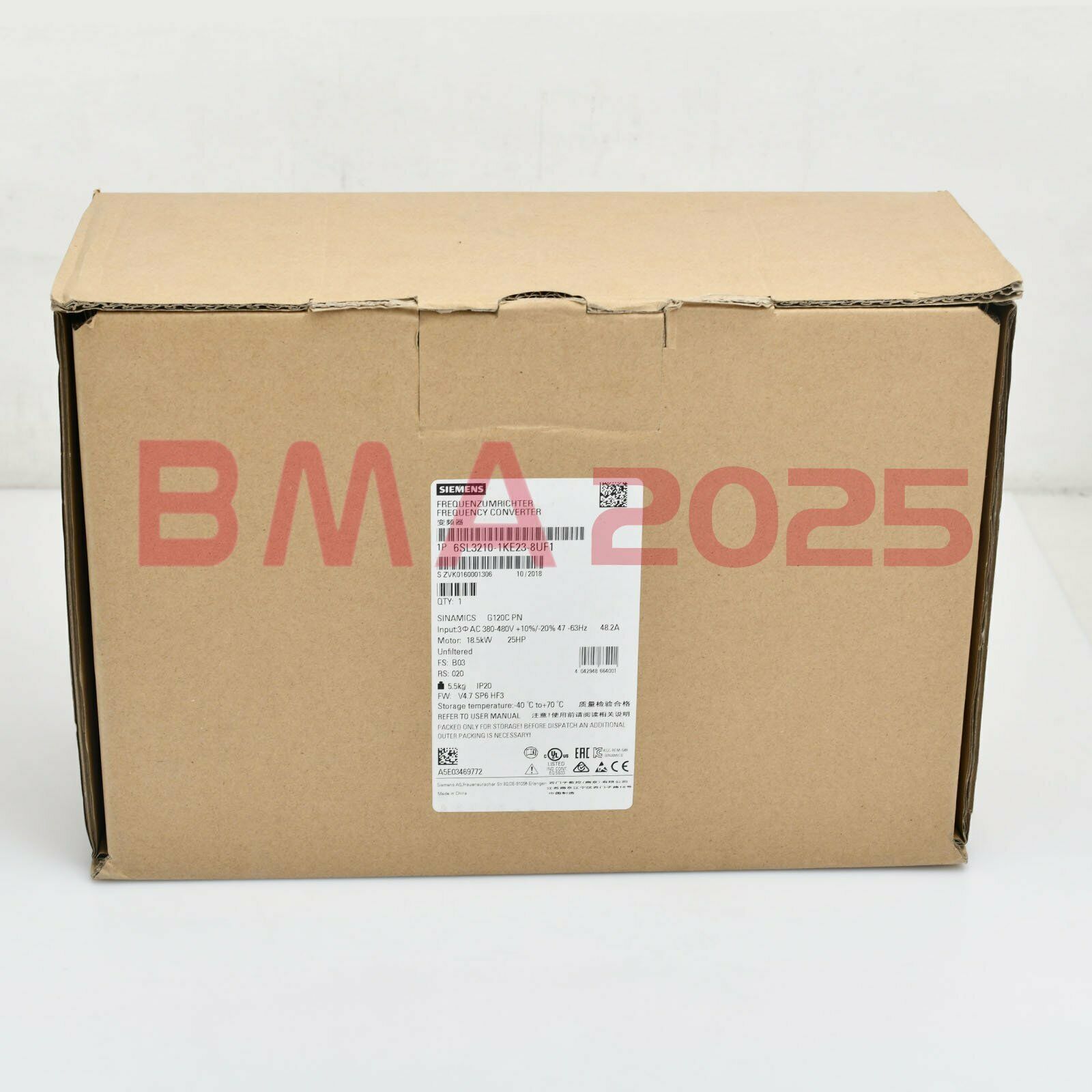 1PC New 6SL3210-1KE23-8UF1 Inverters 18.5KW 1year warranty DHL free Ship SM9T