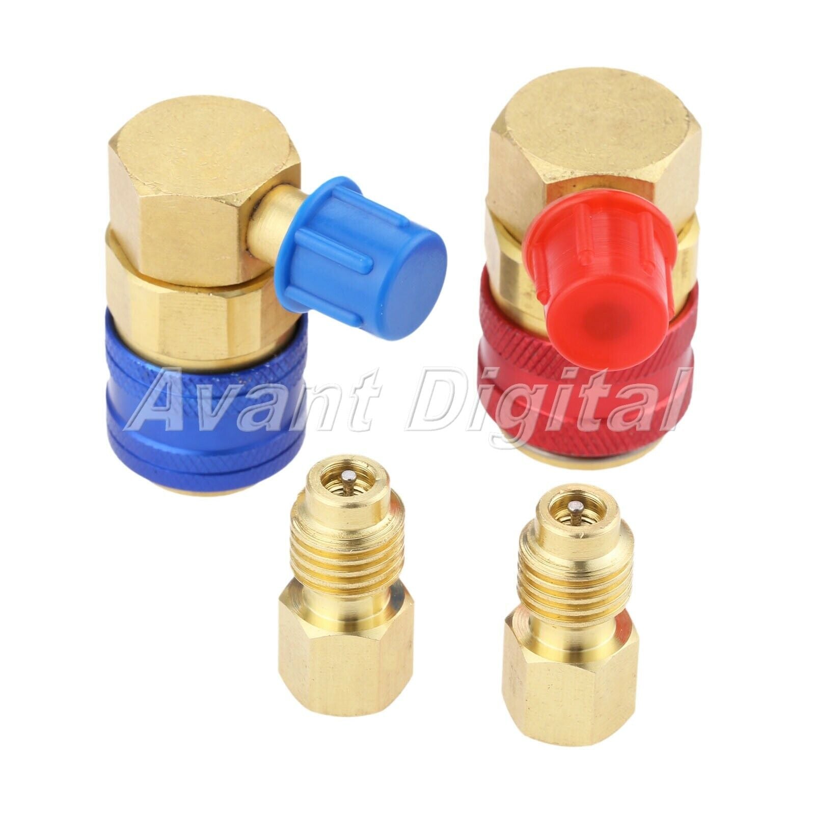 1/4" FL-Female x 1/2"ACME R-12 to R-134a Conversion tank Quick Coupler Set R134a