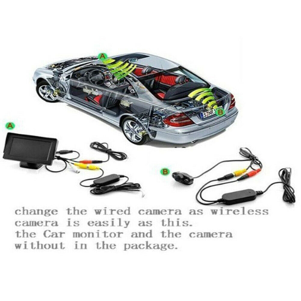 2.4GHz Wireless RCA Video Transmitter and Receiver for Car rear view Camera DVD