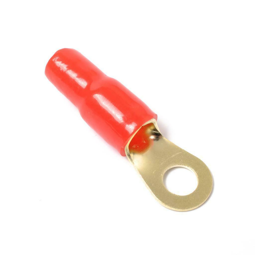 10 Pairs 4 AWG Car Audio Power Ground Wire Ring Terminal Connector Brass