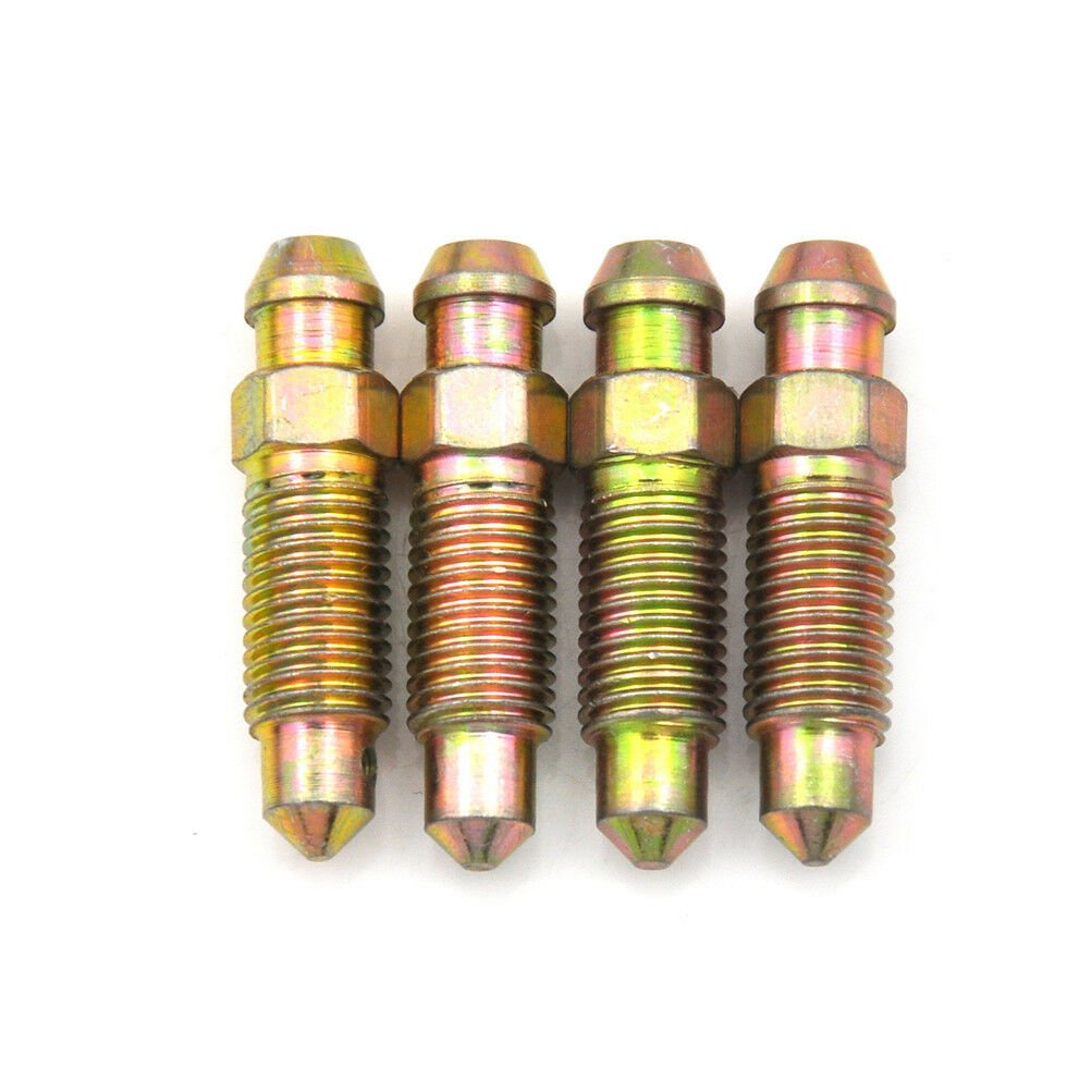 4pcs M8 x 1.0mm Motorcycle Bike Brake Caliper Steel Bleed Screw Nippl.l8