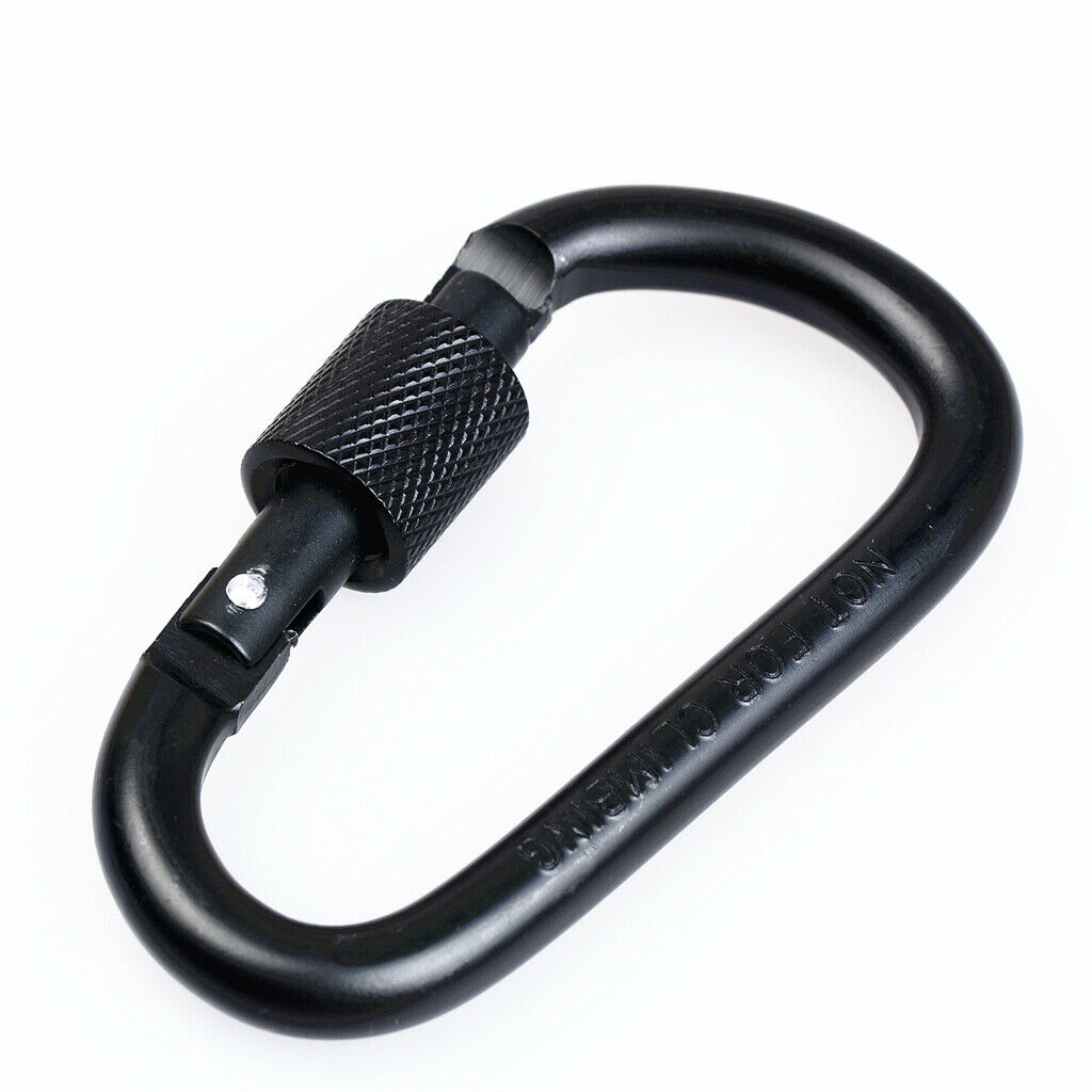 10Pcs D-ring Safty Metal Climbing Carabiner Buckle Snap Spring Clip Keychain