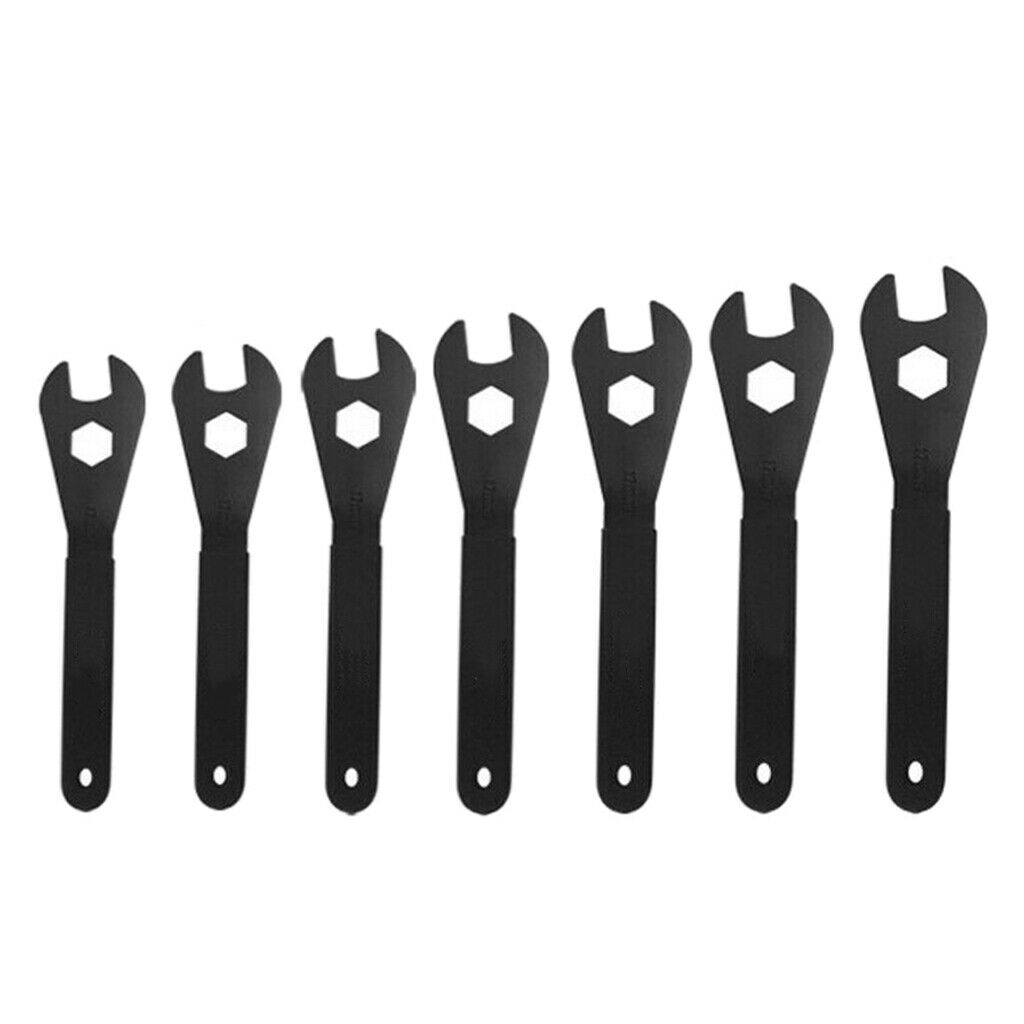 7Pcs Bicycle Cycling CONE SPANNER Repair Tool Wrench Spindle Axle Bike Hub Fix