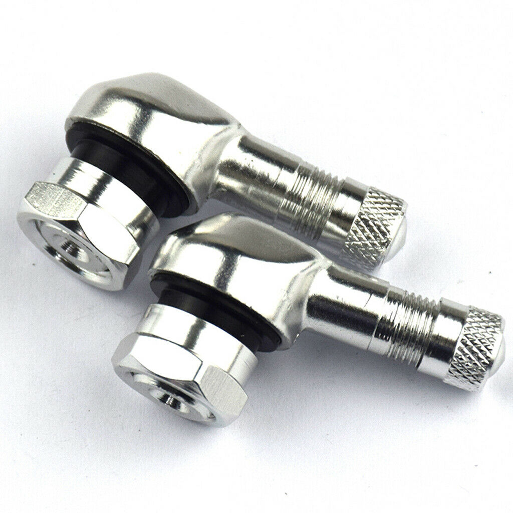 4Pcs CNC Aluminum Motorcycle Gas Nozzle Degree Angle Valve Adaptor Tyre Golden &