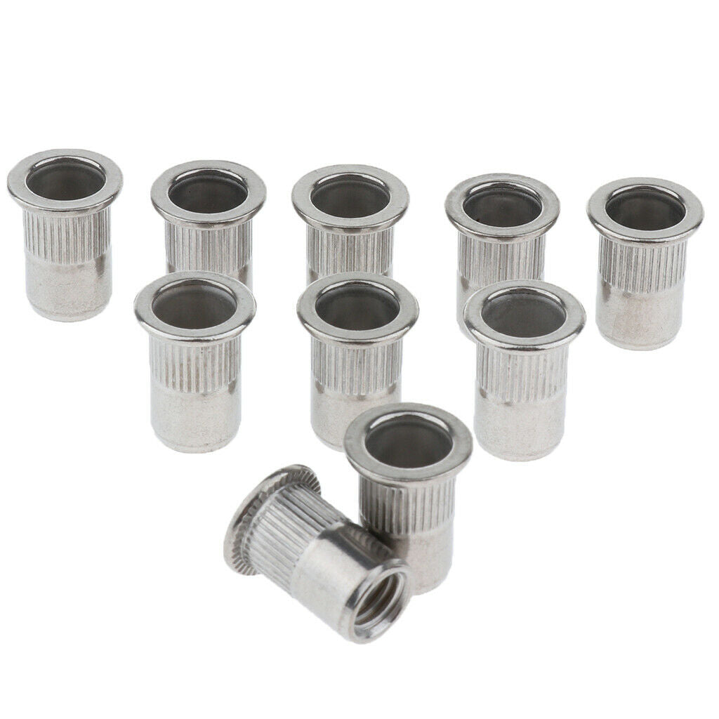 2X 10Pcs/Lot M4-M8 Stainless Steel Metric Thread Rivet Nut Rivnut Inserts Nut M8