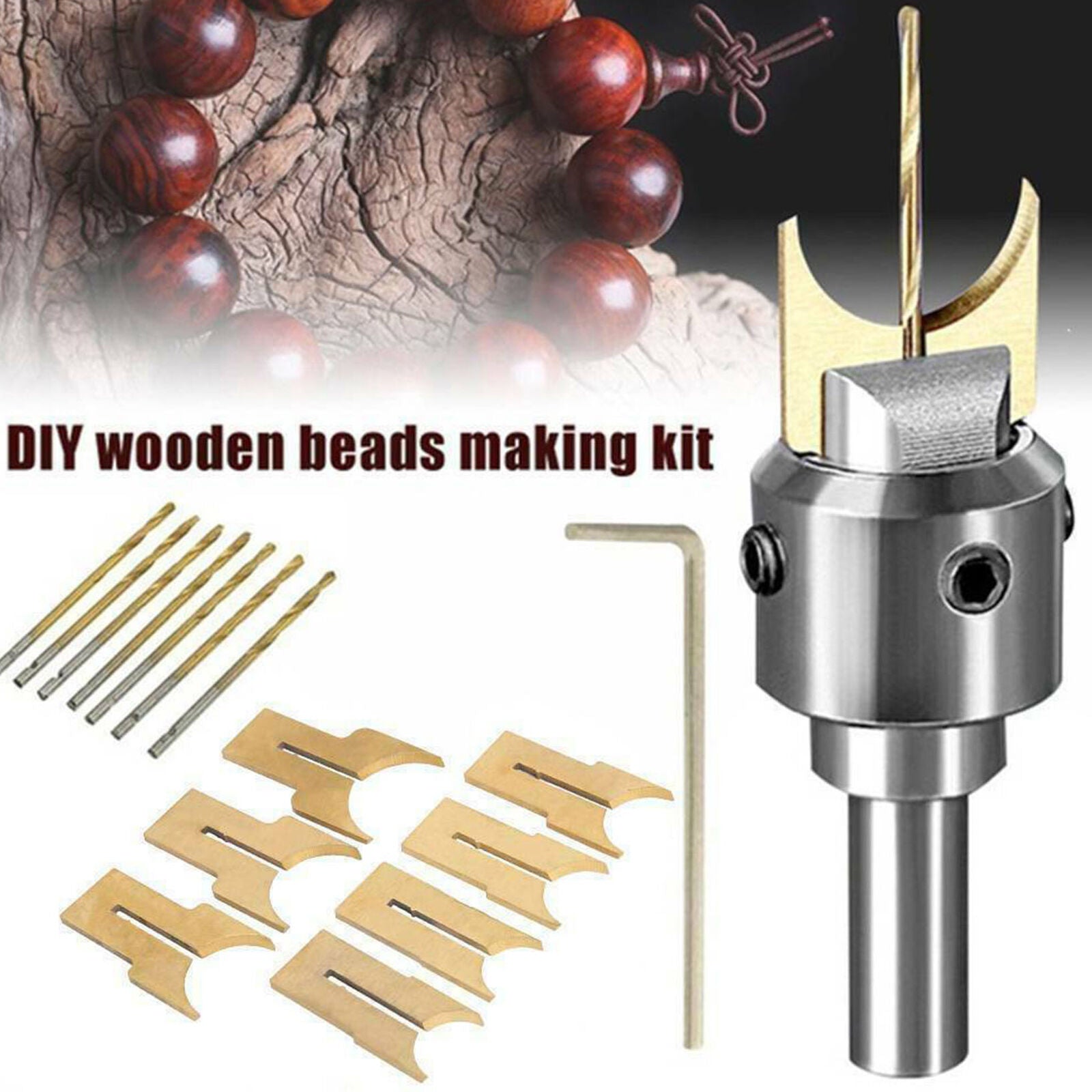 Buddha Beads Ball Alloy Router Bit Wooden Bead Maker Drill Bit Cutter Tools
