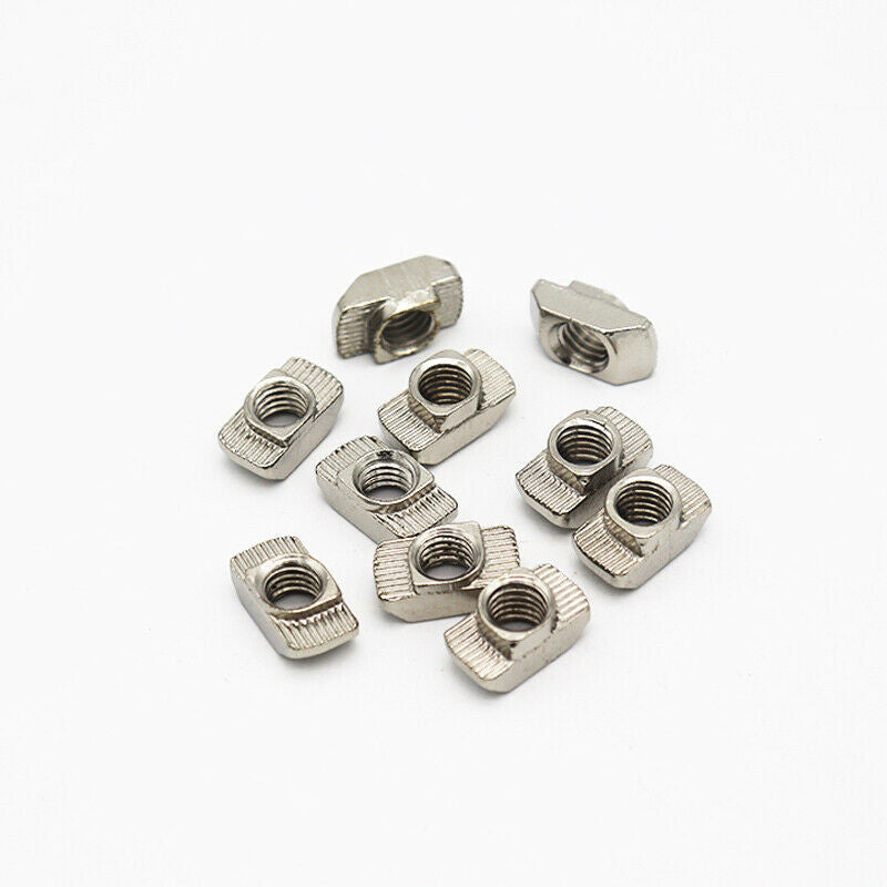 160PCS M3 M4 M5 Carbon Steel 2020 Drop in T Slot T-Nuts Kit for Aluminum Profile