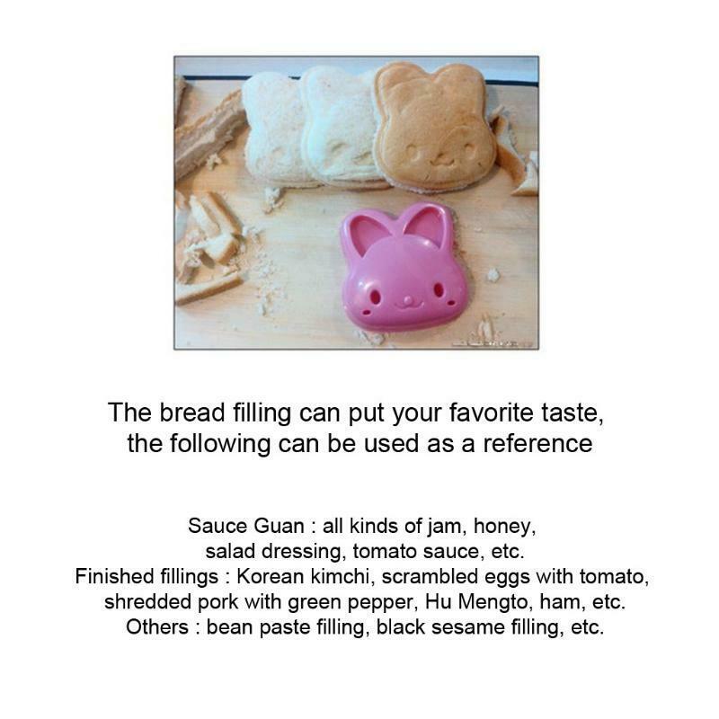 Pink Rabbit Shape Sandwich Bread Mold Cookie Cake Cutter Mould Maker DIY Cutter