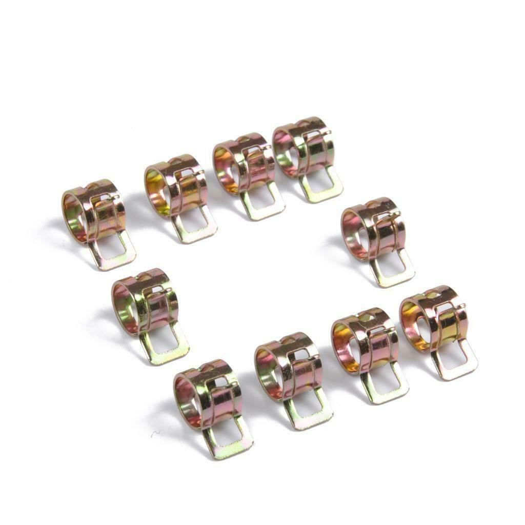 100pcs 6-15mm Car Spring Clip Fuel Line Hose Pipe Air Tube Clamp Fastener