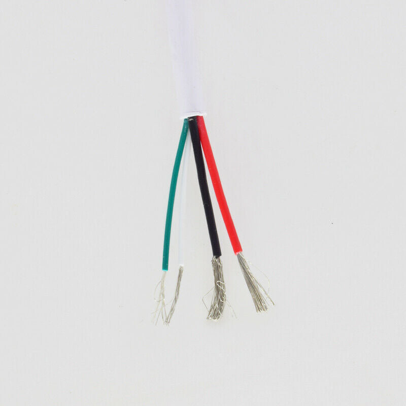 1pc 20cm 8in USB C Type-C Male Plug 2/4 wires Power Pigtail Cable DIY White 5A