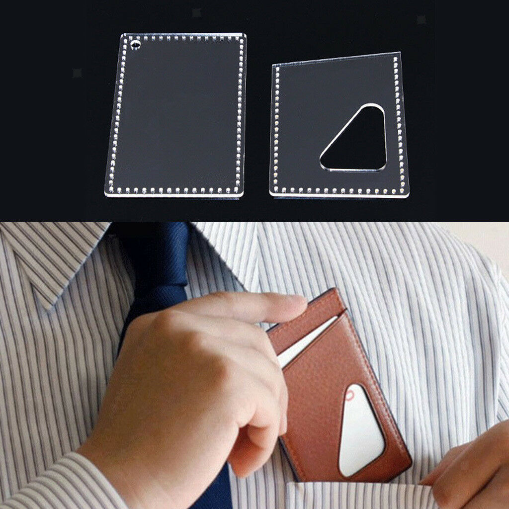 2pcs Card Holder Case Acrylic Leathercraft Template Pattern Card Bag Making