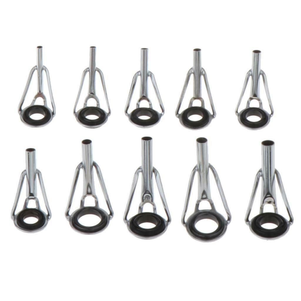 Stainless Steel  Rod Guides Tip Ceramic Guides with Eyelets, Fishing Rod