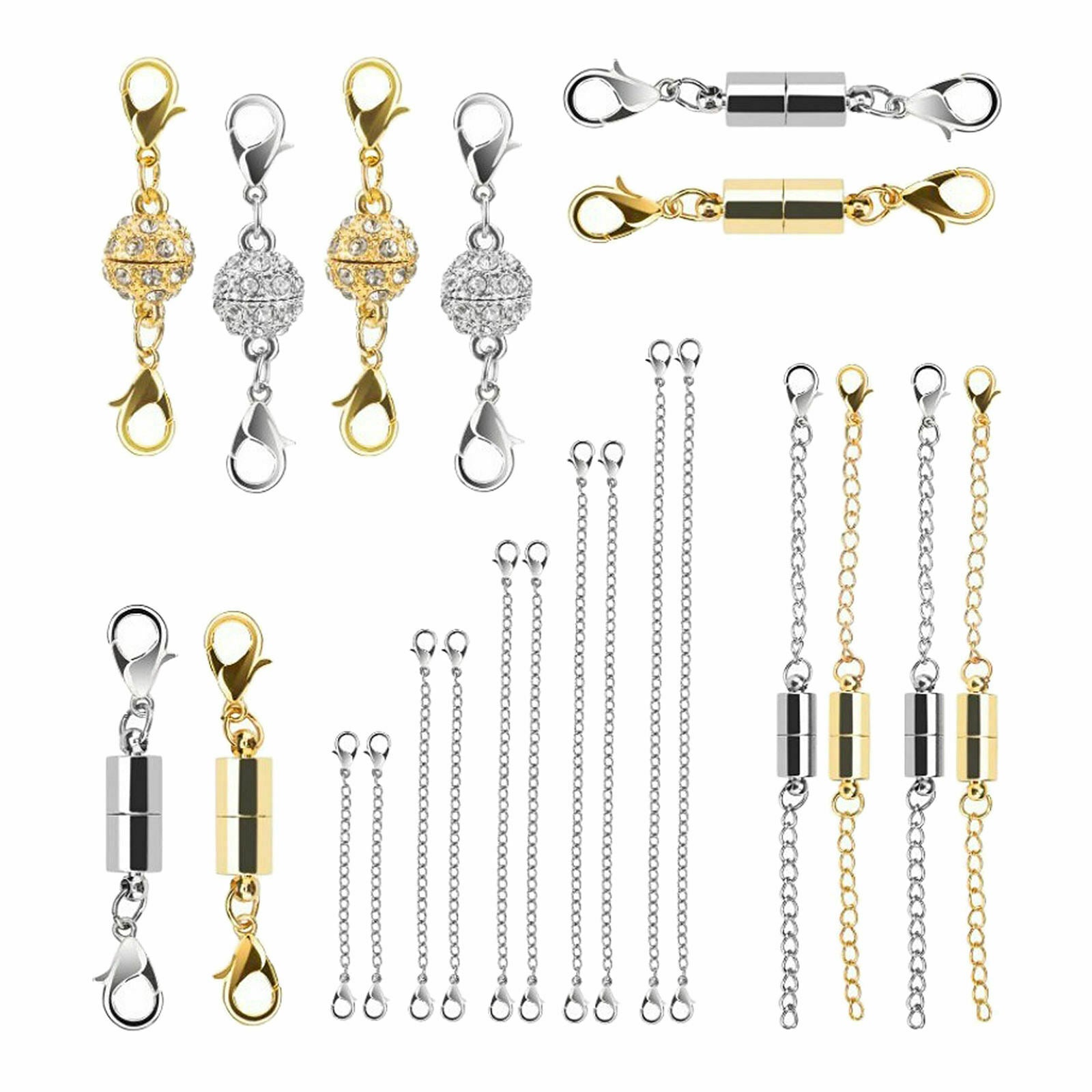 22 Pcs Magnetic Clasp Built-in Necklace Clasp Set for Anklets Crafts Bracelet