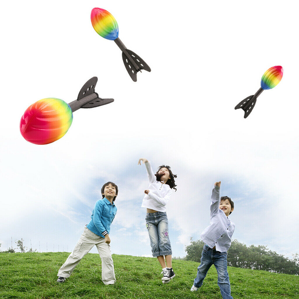 Rainbow EPP Foam Maual Hand Launch Rocket Mini Airplane Kids Toys Game