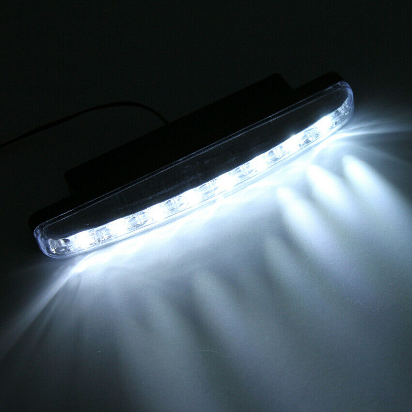 2PCS Waterproof Car DRL 8LED Daytime Running Light Driving Fog Lamp Super White