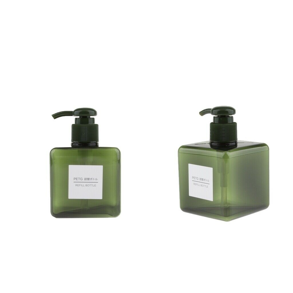 2Pcs Foaming Soap Dispenser Cosmetic Containers Bottle  Dark green 250ml