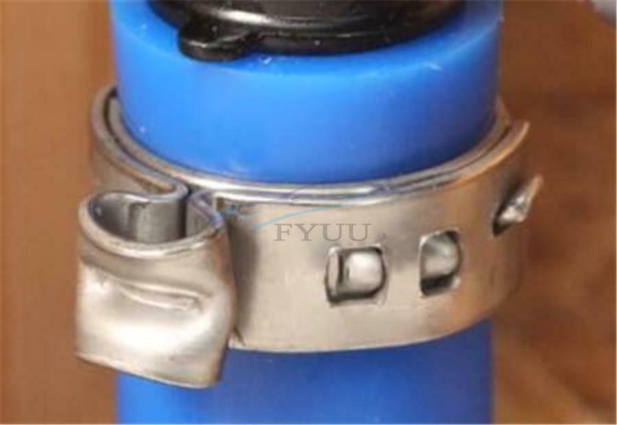 120PC Universal Stainless Steel Single Lug O Type Hydraulic Hose Clamp 5.8-21mm