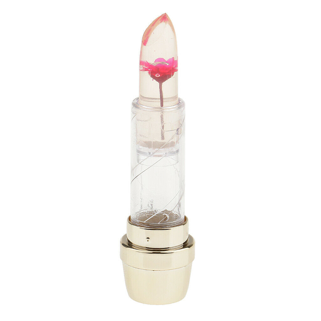 Beauty Moisturizing Color Change Transparent Jelly Lipstick Flower Lip Gloss -