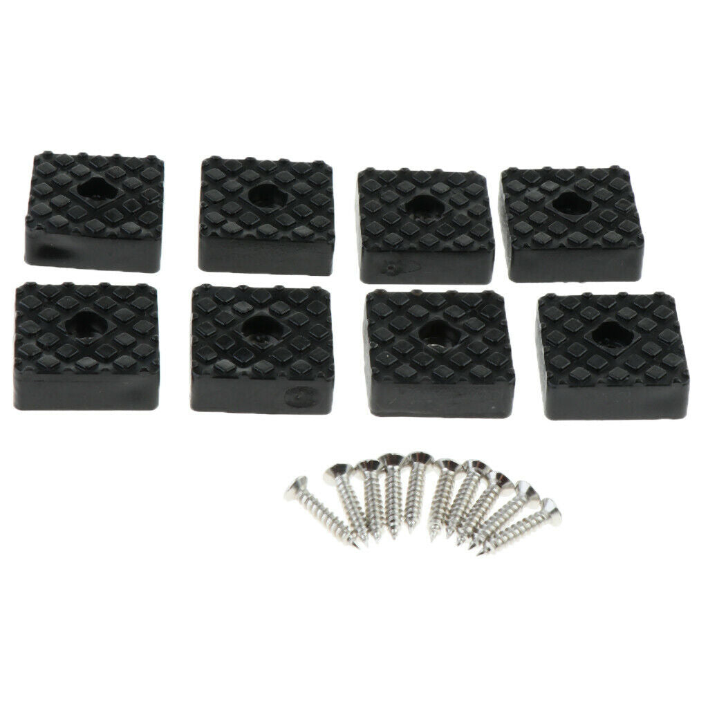 8pcs Square Table Desk Rubber Feet Pad Bar Stool Leg Pads Floor Protector 3x3cm