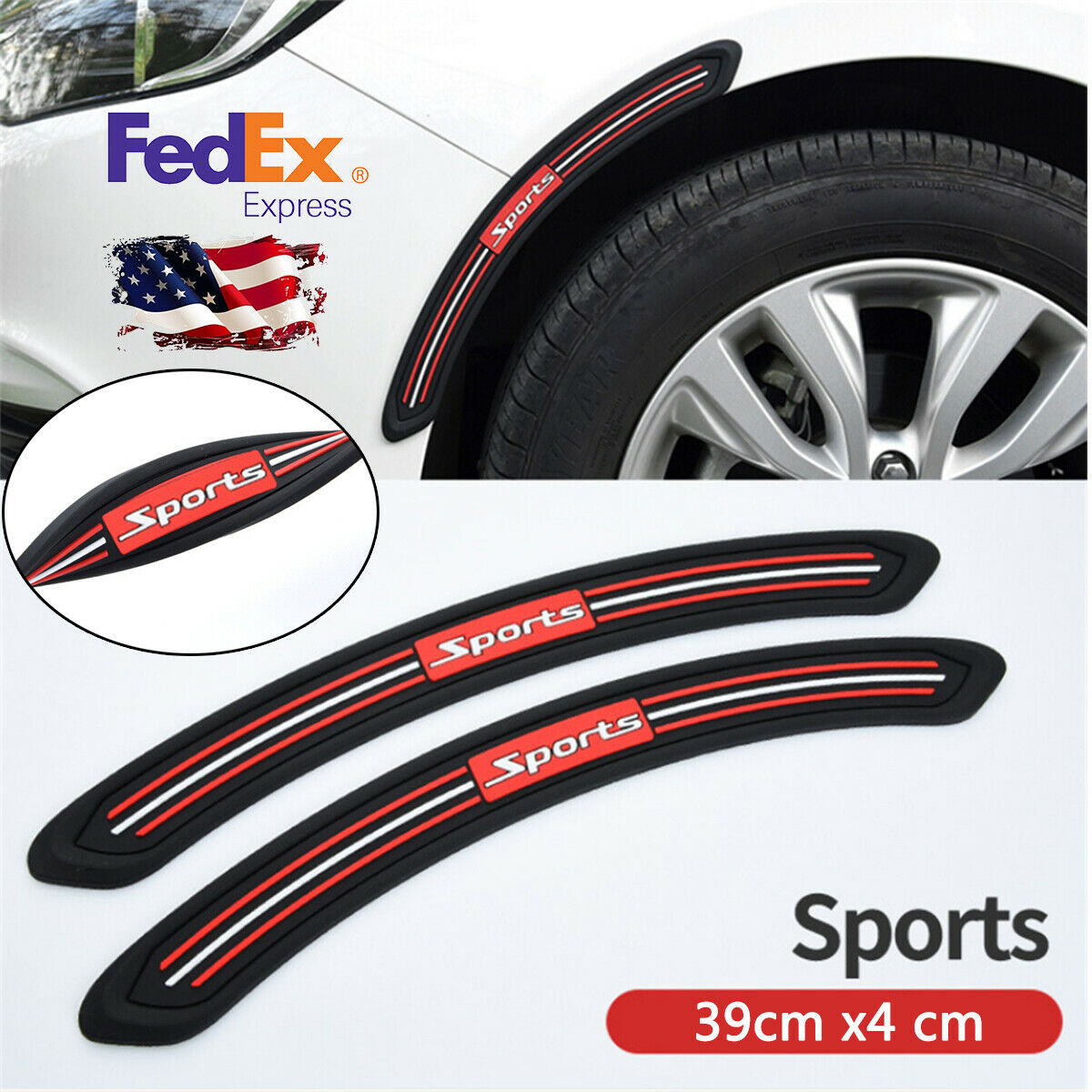 2* Car Wheel Wells Fender Eyebrow Edge Trim Protector Rubber Strips Bumper Guard